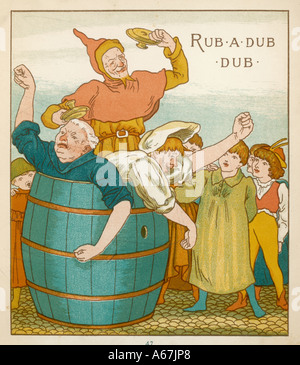 Rub a Dub Dub - Three Men in a Tub - Nursery Rhyme Stock Photo - Alamy