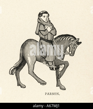 Chaucer  The Parson Stock Photo