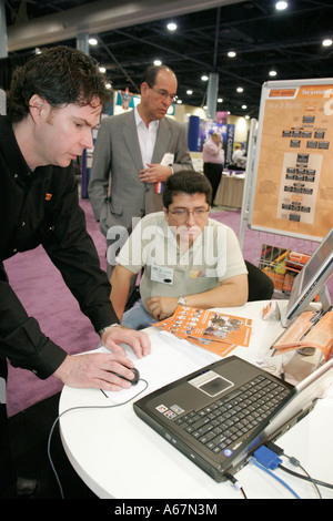 Miami Beach Florida,Convention Center,centre,Graphics of the Americas,printing industry,buyers,sellers,exhibit exhibition collection,promote,product p Stock Photo