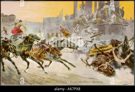 Roman Chariot Race Stock Photo