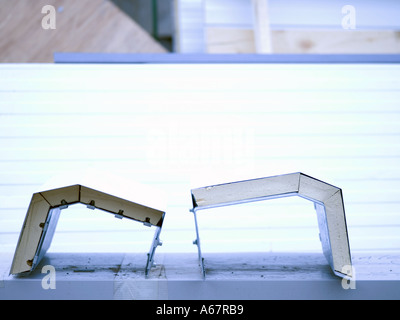 cross section through building materials Stock Photo