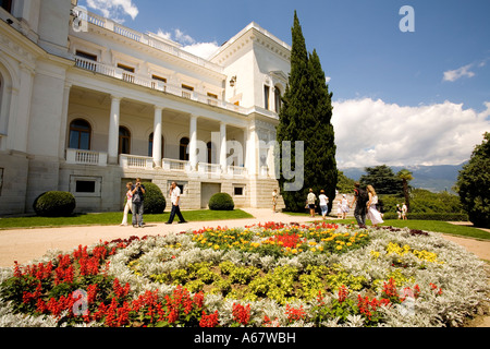 Park and Garden of Livadija Palace, Livadija Palace, Summer Jalta, Crimea, Ukraine, South-Easteurope, Europe, Stock Photo