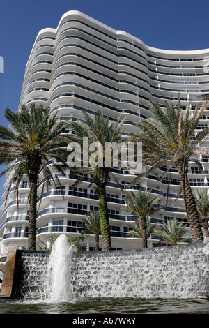 Miami Florida,Bal Harbor,harbour,Collins Avenue,Majestic Tower,high rise skyscraper skyscrapers building buildings condominium residential apartment a Stock Photo