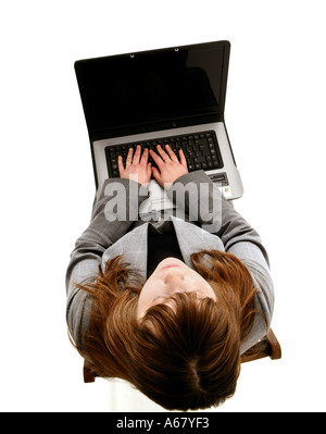 Business women using laptop computer Stock Photo