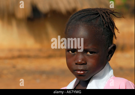 School girl in Tendaba, The Gambia, Africa Stock Photo