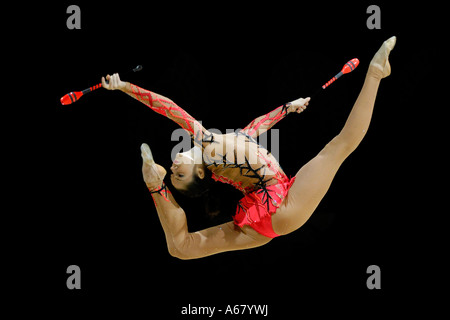 RG Anna BESSONOVA UKR Olympic and World Champion of Rhytm Gymnastics Stock Photo