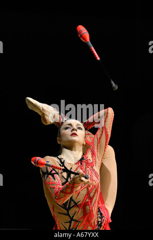 RG Anna BESSONOVA UKR Olympic and World Champion of Rhytm Gymnastics Stock Photo