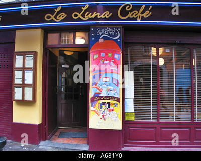 entrance of La Luna Cafe Dublin Ireland Stock Photo