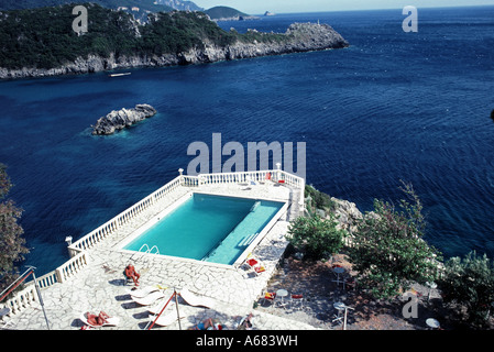 Hotel oceanis paleokastritsa corfu greece hi res stock photography