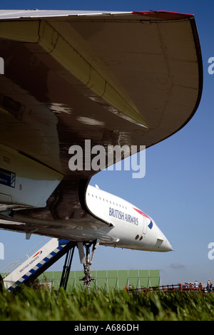 Concorde aircraft at Manchester airport Stock Photo