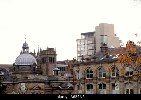 Harrogate from Crescent Road towards Royal Baths and Assembly Rooms Stock Photo