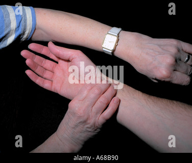 Taking a pulse Stock Photo