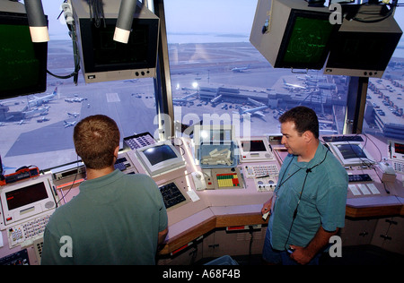Air traffic control tower Stock Photo