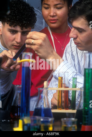 Chemistry students in the laboratory Stock Photo