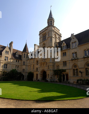 Balliol College Front Quad and Gate Tower Stock Photo