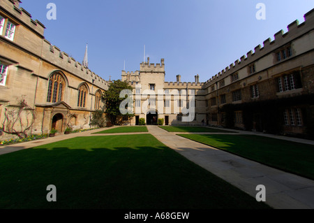 Jesus College Front Quad and Gatehouse Oxford Stock Photo