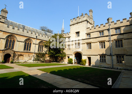 Jesus College Front Quad and Gatehouse Oxford Stock Photo