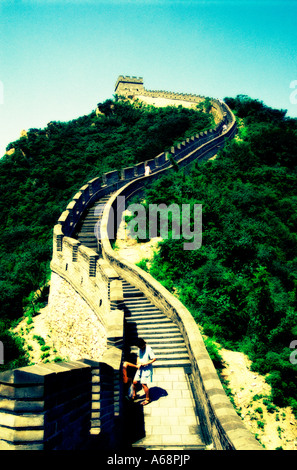 Great Wall of China. Badaling Area. China Stock Photo