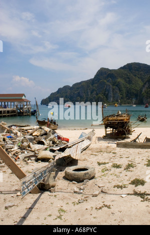 Tsunami aftermath on Koh Phi Phi Stock Photo