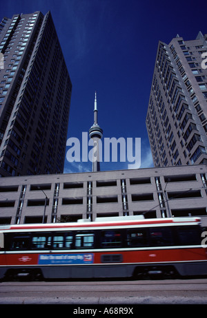 The CN Tower and high rise buildings. Toronto. Ontario. Canada. Stock Photo