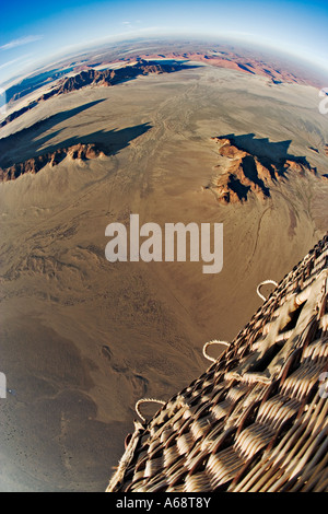 Aerial view from hot air balloon over the Namib desert Property Released Namib Naukluft Park Namibia Stock Photo