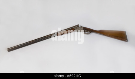 Double barreled shotgun Stock Photo