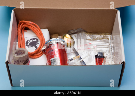 Typical drug dealer drugs and drug paraphernalia Stock Photo