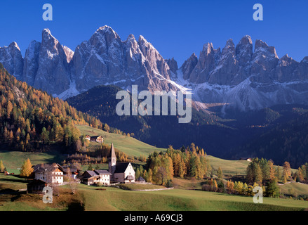 Europe, Italy, Dolomites, Trentino, St Magdalena, Val di Funes Stock Photo