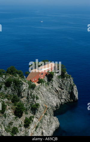 Capri Italy Curzio Malaparte s modernist villa on Punto di Massullo Stock Photo
