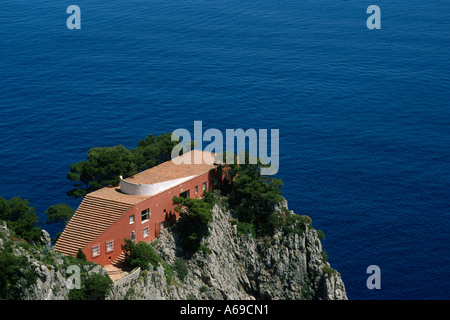 Capri Italy Curzio Malaparte s modernist villa on Punto di Massullo Stock Photo