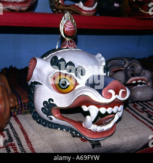 Bhutan Thimpu Crafts Tsechu festival animal mask Stock Photo