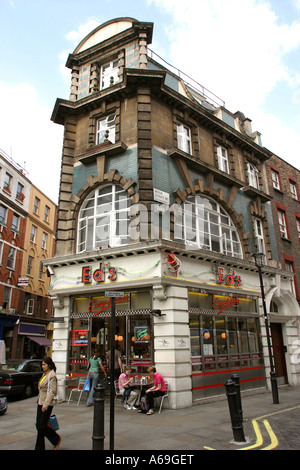 UK London Soho Moor Street Eds Diner Stock Photo