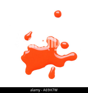 Orange nail varnish Stock Photo