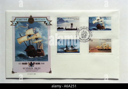 Summer Isles Postal service with its own stamps Wester Ross Scotland UK Boat takes mail to mainland Stock Photo