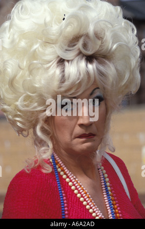 Lilly Savage with Firemen at Edinburgh Festival Fringe Stock Photo - Alamy
