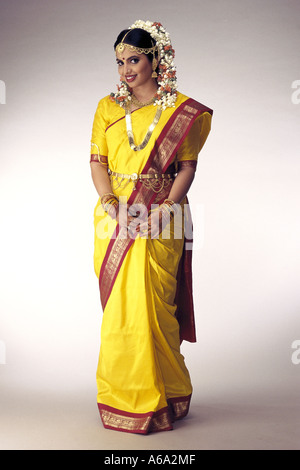 Yellow Kanchipuram Half Saree Lehenga Choli South Indian with Readymade  Blouse in USA, UK, Malaysia, South Africa, Dubai, Singapore