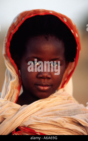 Mauritanian girl - Nouakchott MAURITANIA Stock Photo