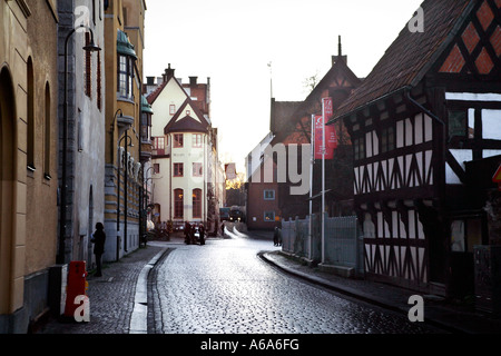 Strandgatan Strandroad And Visby Hotel on Donnersplatc Stock Photo