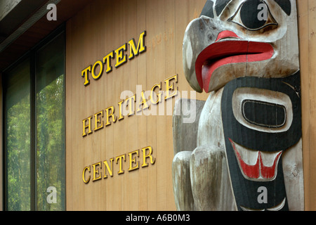 Sign for Totem Heritage Center Ketchikan Alaska United States Stock Photo