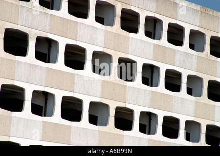 Front of large multi storey car park in Worthing, West Sussex Stock Photo