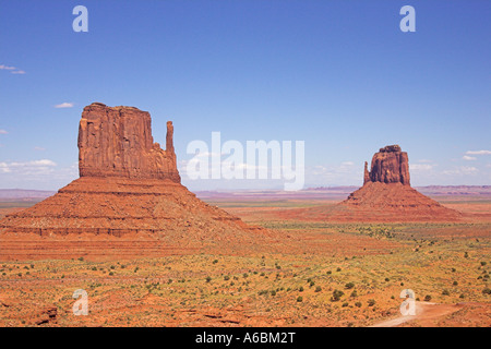 The Mittens Monument Valley Navajo Tribal Park Arizona USA Stock Photo