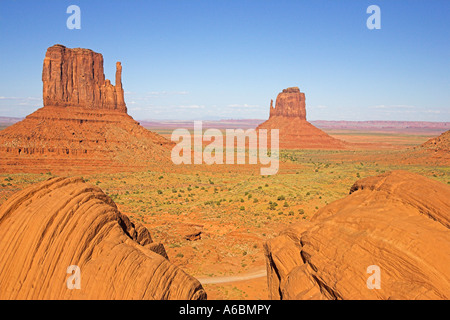 The Mittens Monument Valley Navajo Tribal Park Arizona USA Stock Photo