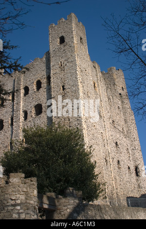 Historic Rochester Castle in Kent Stock Photo