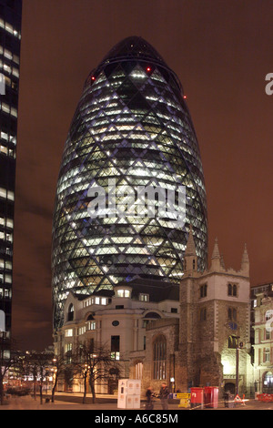 Swiss Re Headquarters, The Gherkin, London Stock Photo