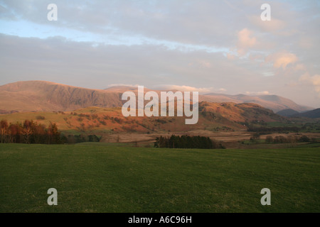 Looking towards St Johns in the Vale, Cumbria, Lake District Stock Photo