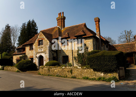 Stone cottage in Amberley village West Sussex Stock Photo