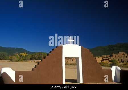 USA New Mexico Taos Pueblo entrance to San Geronimo Chapel Stock Photo