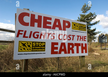 Airport expansion protest sign Stock Photo