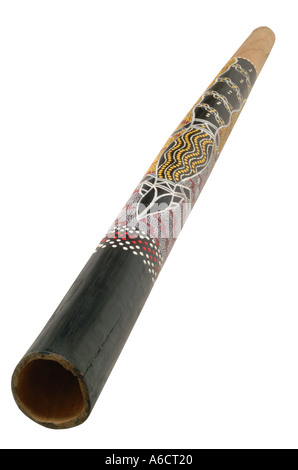 didgeridoo  studio cutout cut out white background knockout dropout Stock Photo