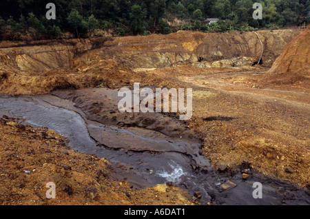 Tin mining operations, Thai Nguyen Province, Vietnam Stock Photo